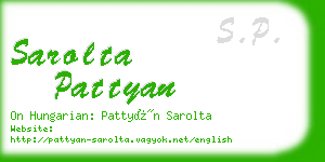 sarolta pattyan business card